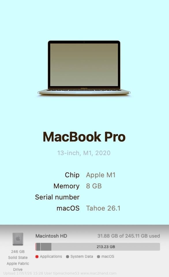 MacBook Pro 13-inch, M1, 2020