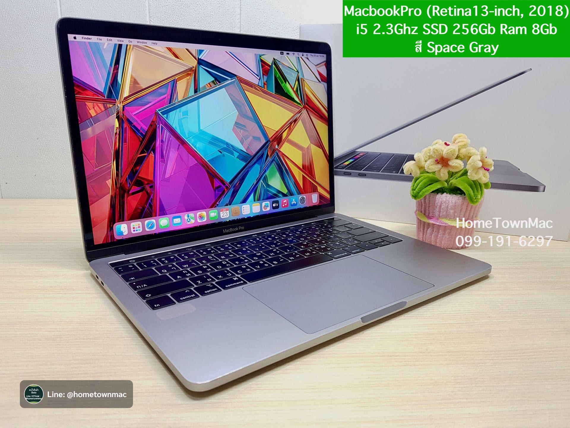 MacbookPro (Retina13-inch, 2018) Touchbar i5 2.3Ghz SSD 256Gb Ram 8Gb สีสเปซเกรย์ สุดคุ้ม