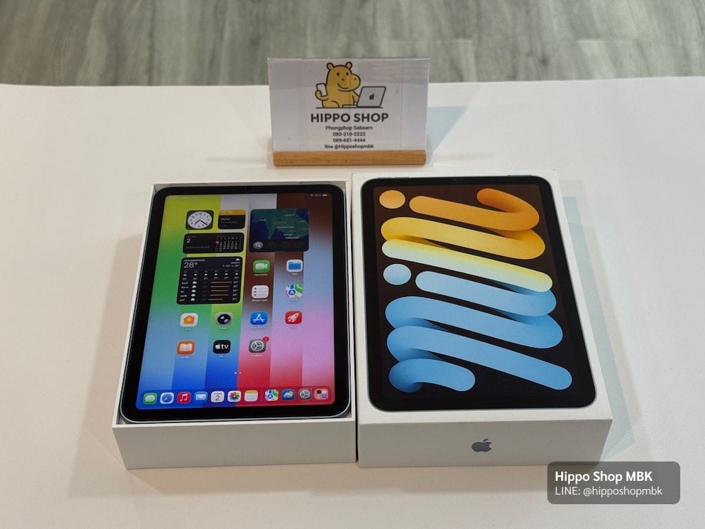 iPad mini (A17 Pro, 7th generation, 2024) iPad Mini 7 128 GB Wifi สี Sky Blue ประกัน Apple care+