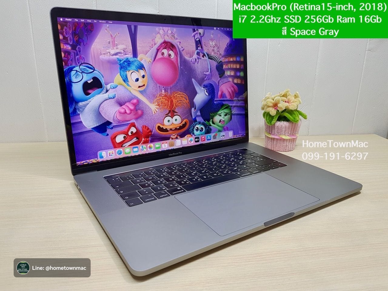 MacbookPro (Retina15-inch, 2018) TouchBar Quad-Core i7 2.2Ghz SSD 256Gb Ram 16Gb สี Space Gray สุดคุ้ม