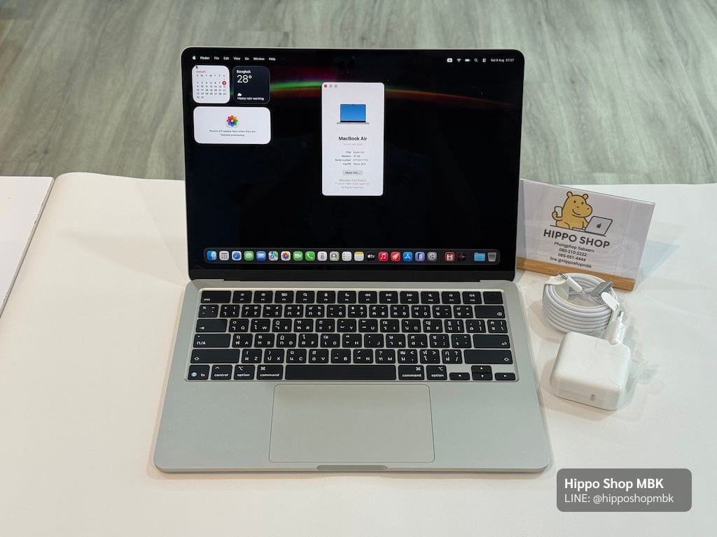 MacBook Air 13-inch, M4, 2025 Macbook Air M4 13 นิ้ว SSD 256 Ram 16 สภาพเหมือนใหม่