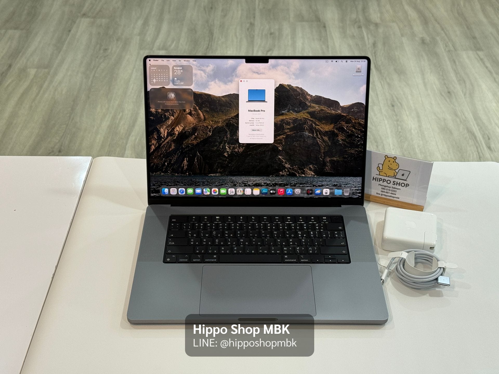 MacBook Pro 16-inch, 2021 (M1 Pro / M1 Max) MACBOOK PRO 16 M1 Pro RAM 32 SSD 512GB สภาพใหม่ 38900บาท