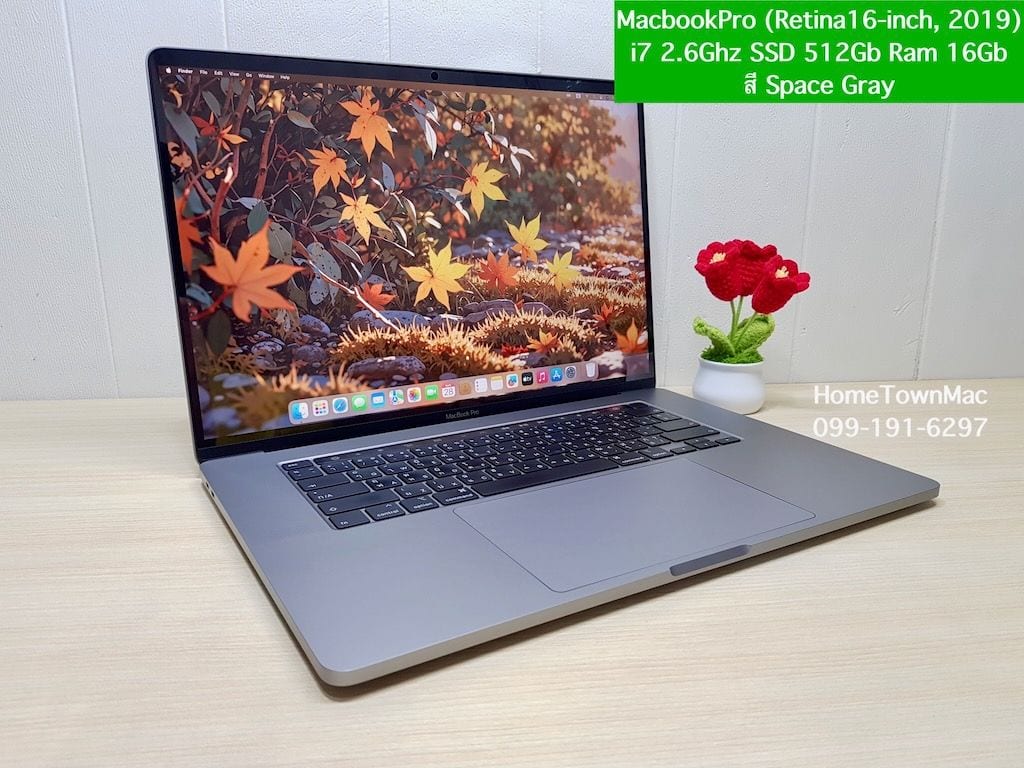 MacbookPro (Retina16-inch, 2019) TouchBar 6-Core i7 2.6Ghz SSD 512Gb Ram 16Gb สี Space Gray ราคาสุดคุ้ม